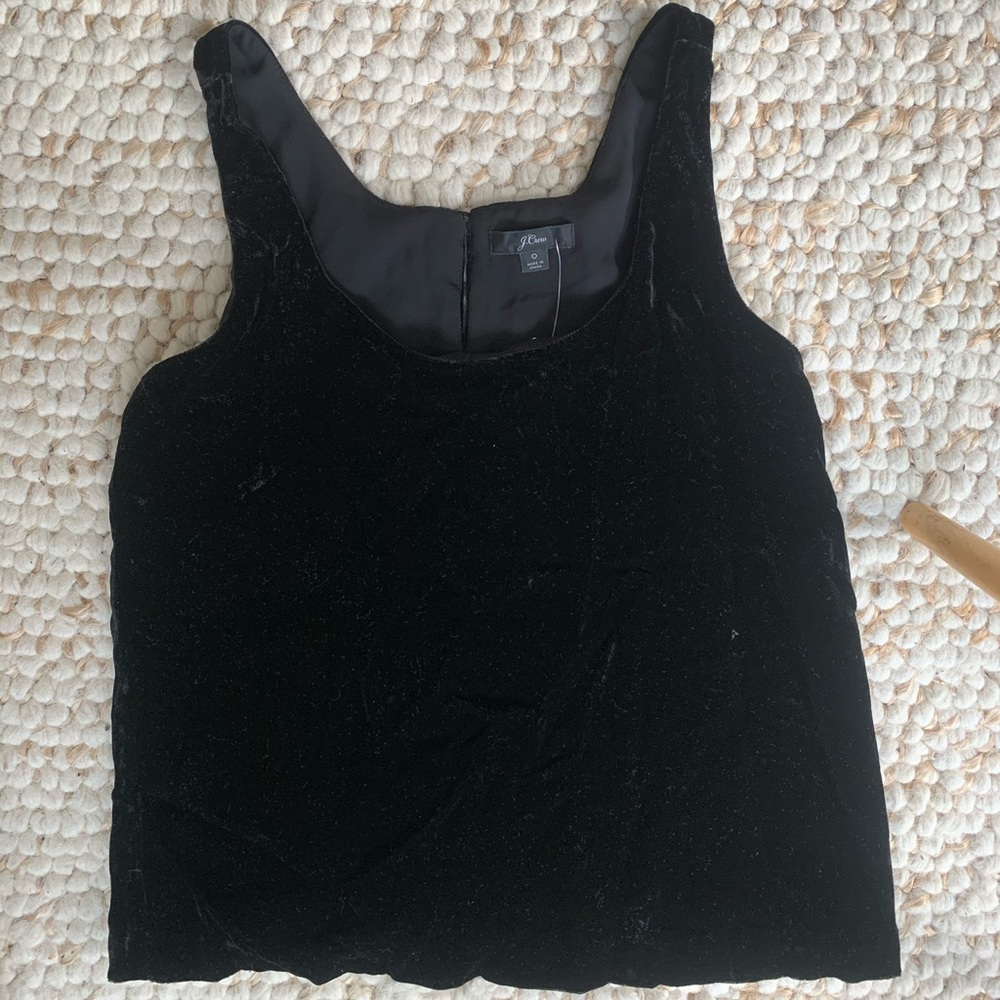 Jcrew velvet shell top